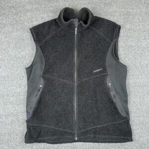 Vintage Patagonia R2 Fleece Vest Men Large Black Full Zip Fleece Regulator 25152